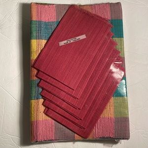 NWT Vintage Madra pattern picnic table cover with napkins 100% Cotton